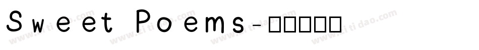 Sweet Poems字体转换